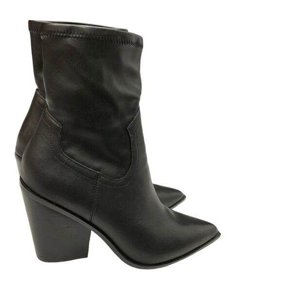 Steve Madden Women's Thorn‎ Western Sock Booties Black Size 10M Fashion - Picture 1 of 11